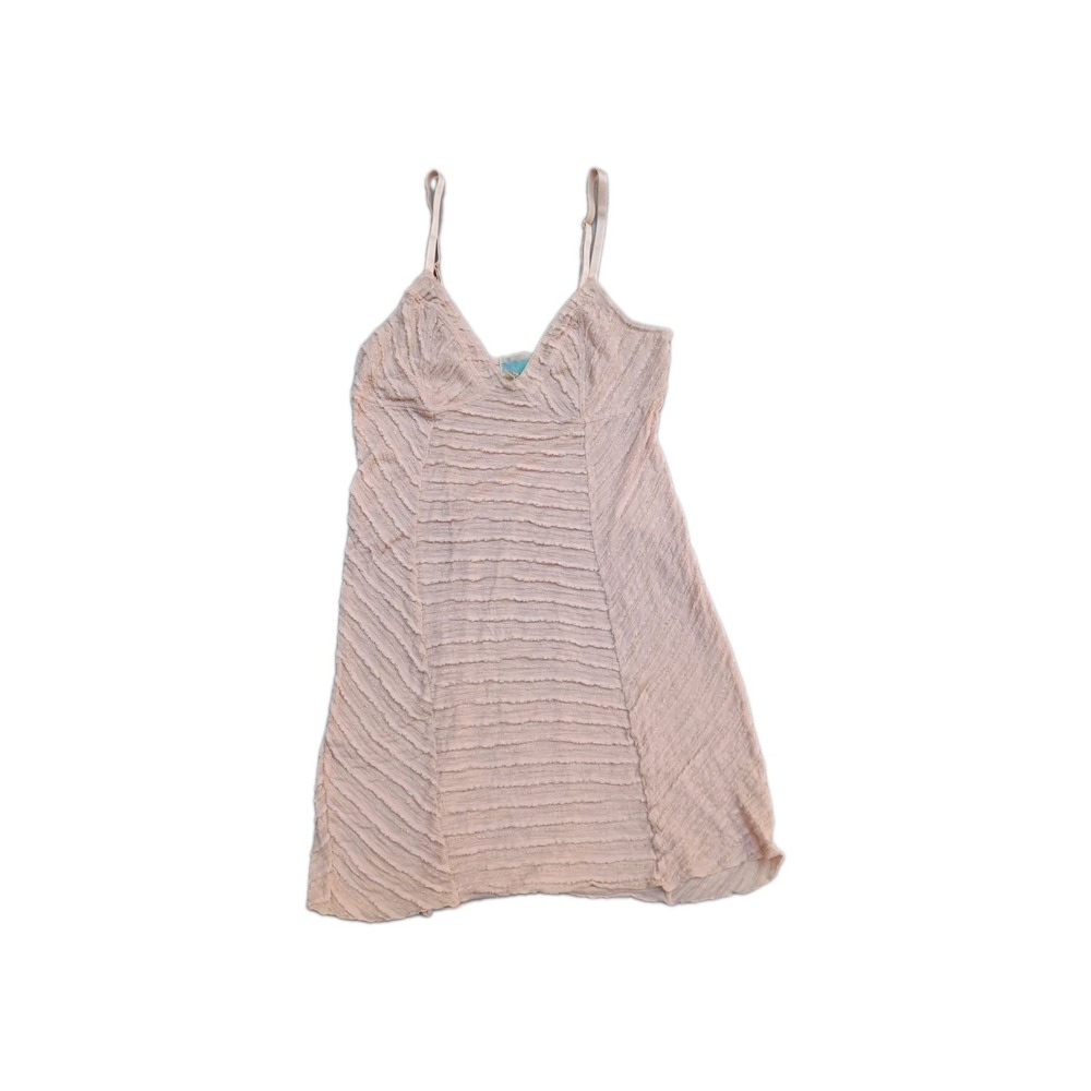 Free People Intimately Large Babydoll Gown Beige Ruffled Sleeveless Cotton L